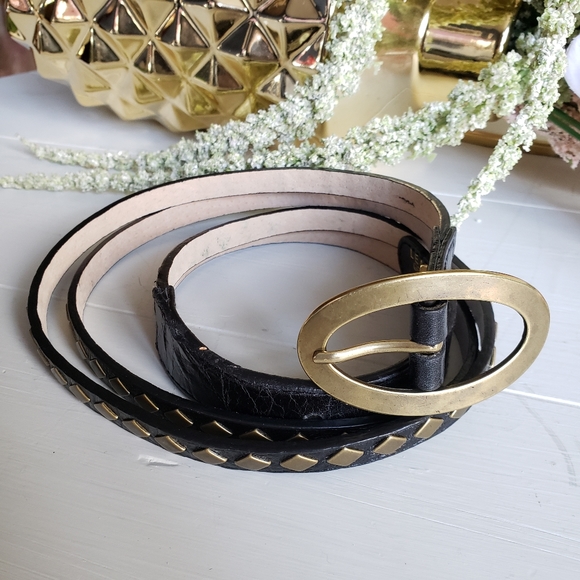 Leatherock genuine leather black belt - Picture 3 of 7